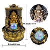 SURPRIZON Ganesha Statues Indoor Water Fountain, Elephant Buddah Statute Tabletop
