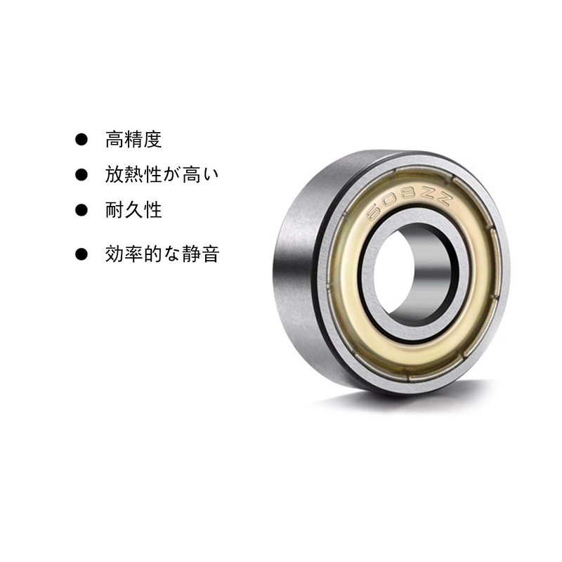 BRIIKPP Bearings 608ZZ Silver Repair Parts Inner Diameter 0.3 inch