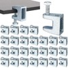 Tandefio 20 Pcs 3/8" Zinc Plated Iron Beam Clamp 13/16"