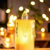 VELA PARPADEANTE 48 Velas Led Decorativas Lagrimas Transparentes Fiesta