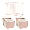 Y YOMA 1 Pack Rose Gold Desktop Hanging File Organizer
