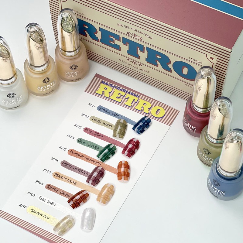 classic nail Miss Milo Retro Ink Gel + 30 Parts
