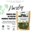 Apsogo Organic Greek Parsley - Dried Flat Leaf, Loose Cut