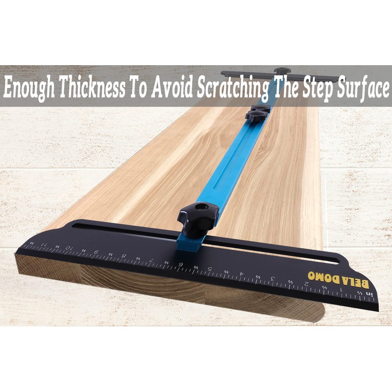 Stair Tread Template Tool 2.0，Foldable Stair Tread Gauge,Scale mark,Aluminum Alloy