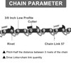 3 Pack 16 Inch Chainsaw Chain, 40cm Bar 57 Drive