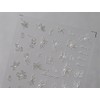 Flower Nail Art Stickers Sparkly White Floral Nail Stickers 5D