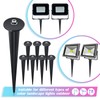 Zhengmy 8 Packs Threaded Spike Flood Light Ground Stake Metal