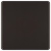BG Electrical Screwless Single Blank Flat Plate, Black Nickel, FBN94-01