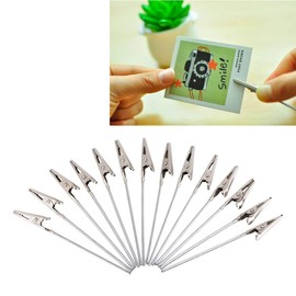 Craft Wire Clip, 50 pcs DIY Card Photo Note Craft Wire Clips Memo Holder Metal Clamp Holder Decorations Accessories