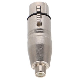 Kisangel XLR to RCA Female Adapter Converter Audio Coupler for Mixer Recorder and Amplifier Compact Lightweight Easy to Use Design for Home and Live Performances