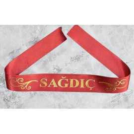 ErYa Set of 2 Best Man Sağdıç Sleeves Band - Elegant Accessory in Red, Dark Green or Bordeaux for Special Day, Satin Polyester