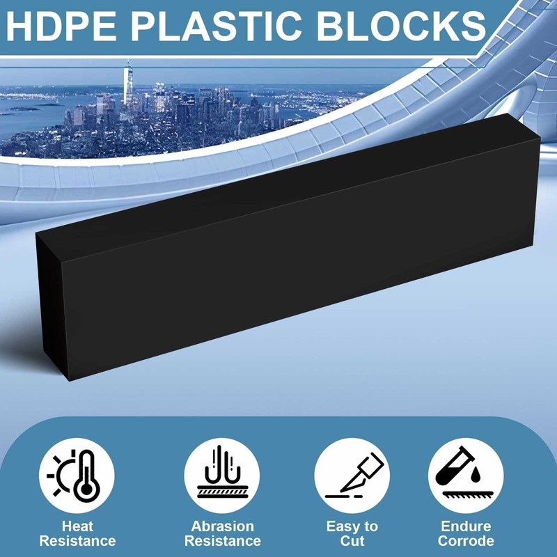 Colingmill 2 Pcs HDPE Plastic Block 2" x 3" x