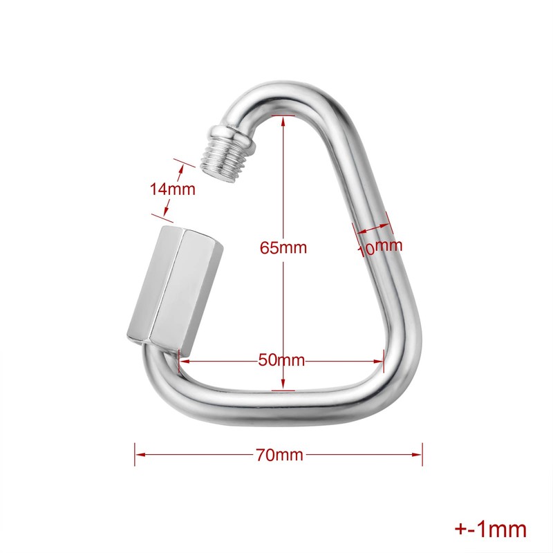 Delta Quick Link Triangle Locking Carabiner 3/8" M10 10MM 2PCS
