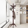 Snaikor Wooden Coat Rack Stand Sturdy Triangle Base, Natural Birch