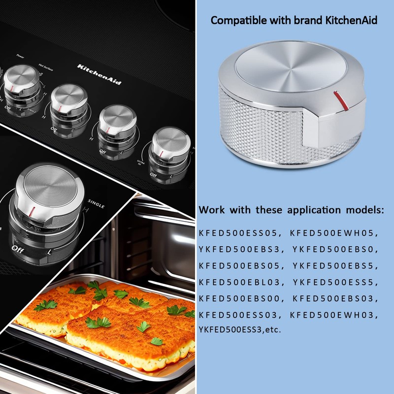 Upgrade W10823529 W11156487 Gas Stove Knobs Replacements, Compatible with White