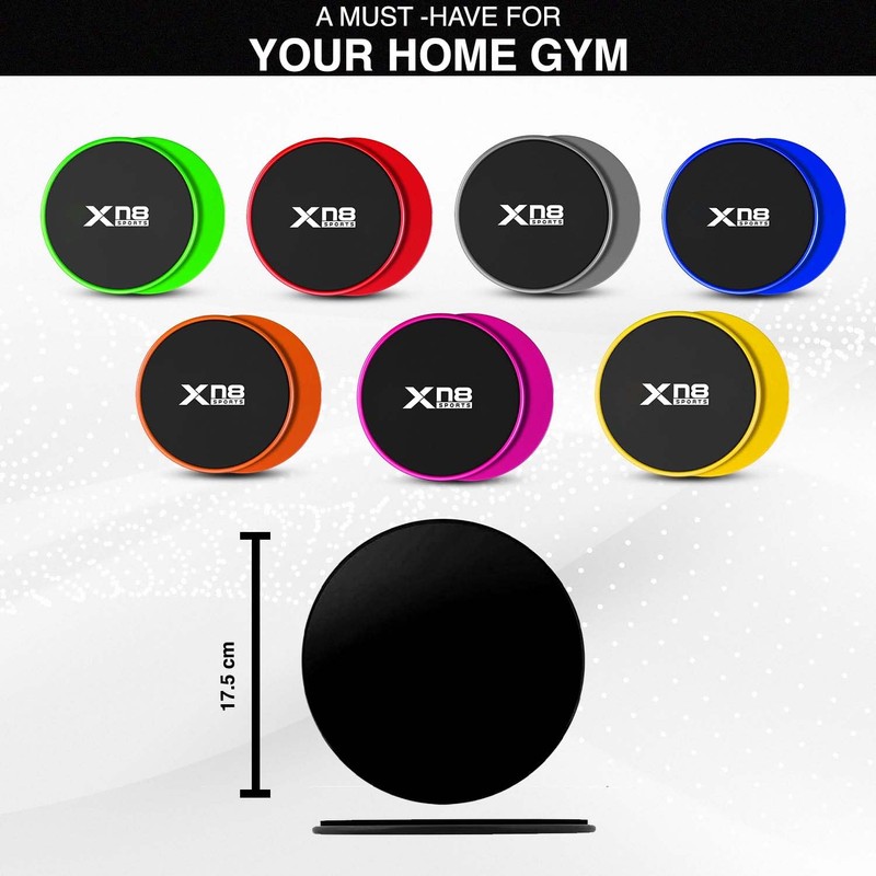Xn8 Core Sliders Exercise Gliding Discs- Dual Sided Exercise Sliders