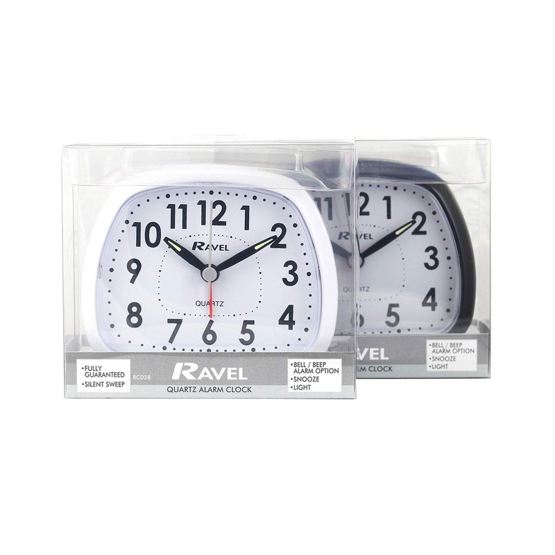 Ravel - Rayner Bold Bell Quartz Alarm Clock - Black