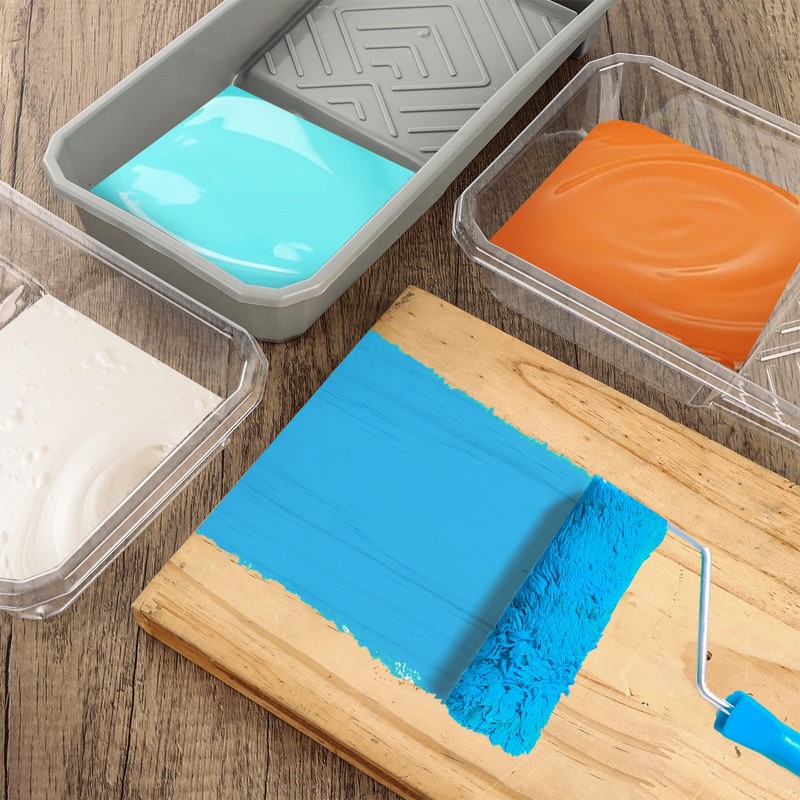 Oungy 20 Pcs Disposable 4Inch Paint Tray Liners & 2