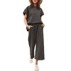 Womens 2 Piece Outfits Sweatsuits Casual Pullover Short Sleeve Tops