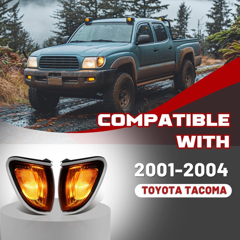HECASA Pair Corner Light Compatible with 2001-2004 Toyota Tacoma Turn