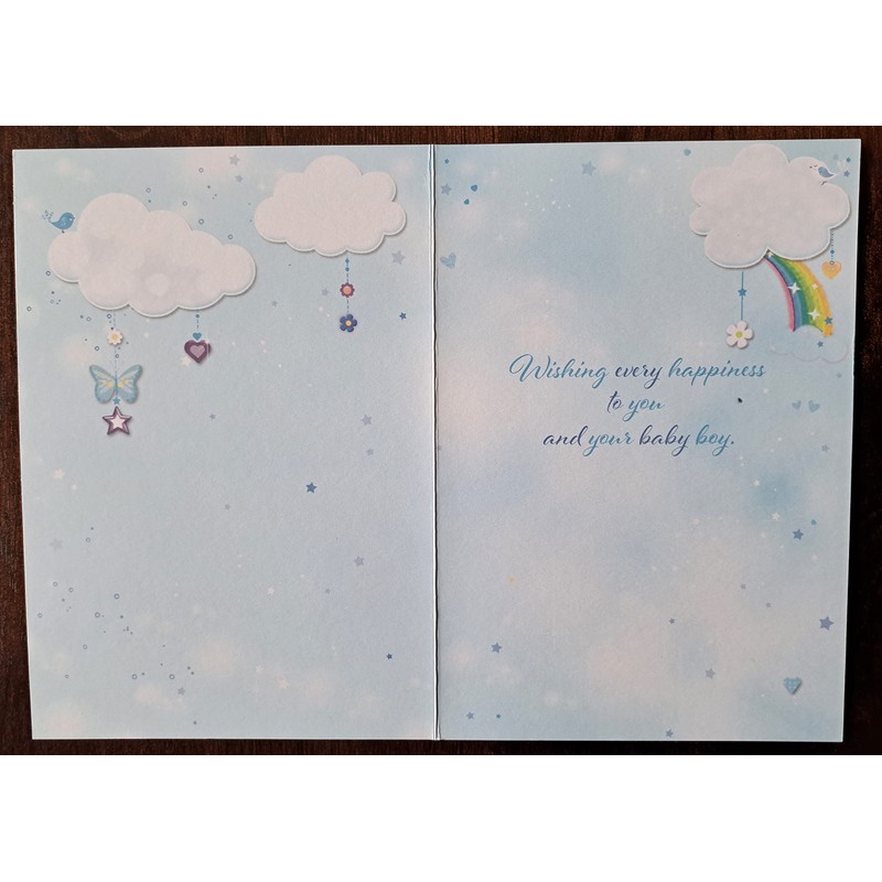 Congratulations You Have a Beautiful Baby Boy Card