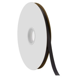 Berwick Offray 3/8" Single Face Satin Ribbon, Black, 100 Yds