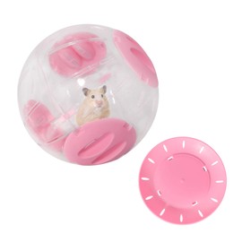 Andiker Hamster Ball, Transparent Hamster Wheel Running Ball for Hamsters & Mice, Plastic Toy, Eliminate Boredom and Increase Activity, Running Wheel Hamster Wheel (20 cm, Pink)