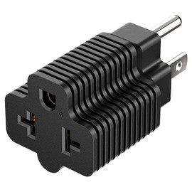 5-15P to 5-15R, 5-20R, 6-15R, 6-20R Adapter, Plugrand 15 Amp Household AC Plug to 20 Amp T Blade Adapter, 4 in 1 AC Power Plug,15A 125V to 20A 250V Adapters