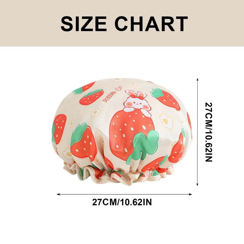 Cute Shower Cap - ShiningUU 2pcs Reusable Shower Caps for