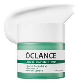 OCLANCE Centella B5 Moisture Cream - Daily Face Moisturizer with Panthenol, Centella & 8-Peptide Complex, Korean skincare for Skin Barrier, Fragrance-Free (1.85 fl. oz. 55ml)