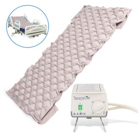 SereneLife Pressure Mattress Air Bubble Pad-Includes Electric Pump System Quiet,Inflatable Bed Air for Pressure,Ulcer and Pressure Sore Treatment-Standard Hospital Bed Size(SLAIRMATR45)