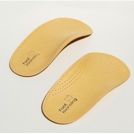 Foot Morning Elastic - Orthopaedic 3/4 Shoe Insoles - Vegetable Tanned Sheep Leather - Foot Bed with Metatarsal Support and Heel Padding, Metatarsal Padding (39 EUR Women)