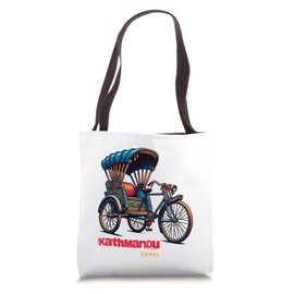 Nepali Bicycle Richshaw Souvenir Nepal Kathmandu Tote Bag