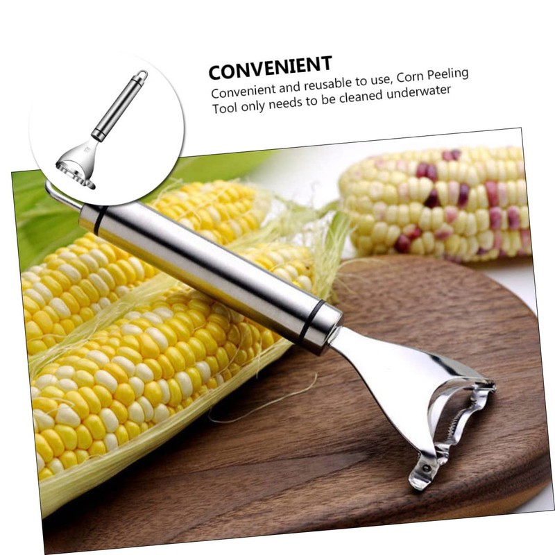 Alipis Corn Removers Sturdy Stainless Steel Peeler Tool for Corn