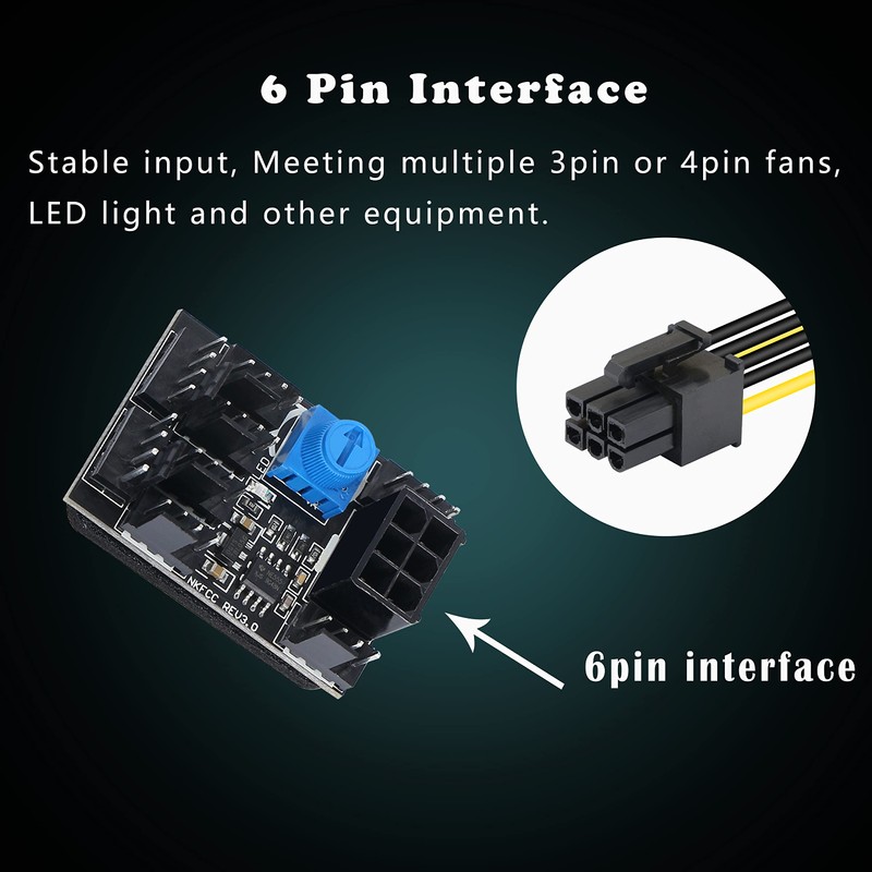 MEIRIYFA 3 Pin 4 Pin Fan Adapter PWM PC Chassis