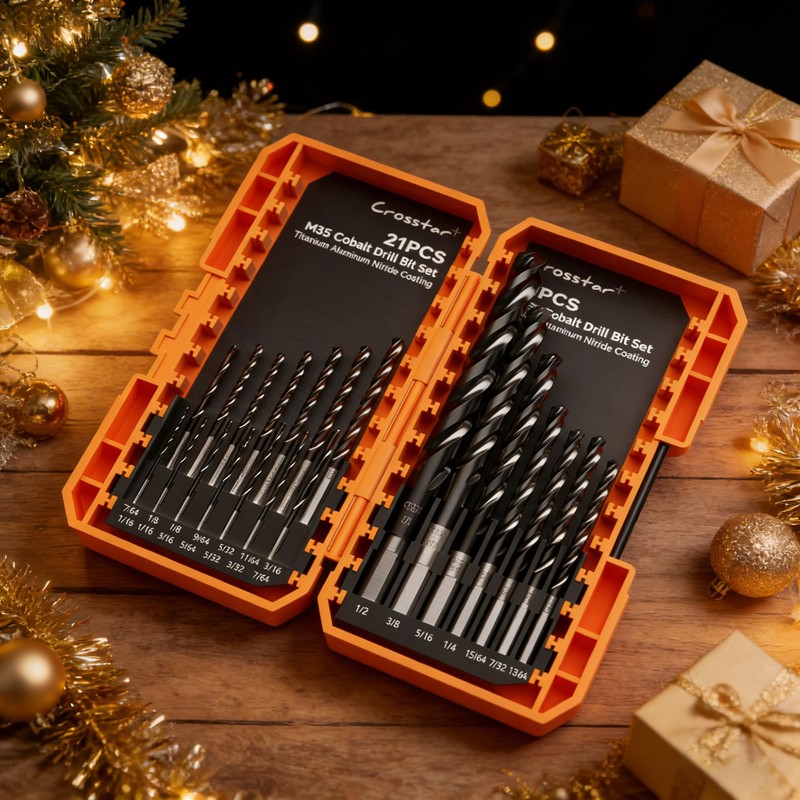 Crosstar M35 Cobalt Drill Bit Set for Hardened Metal &