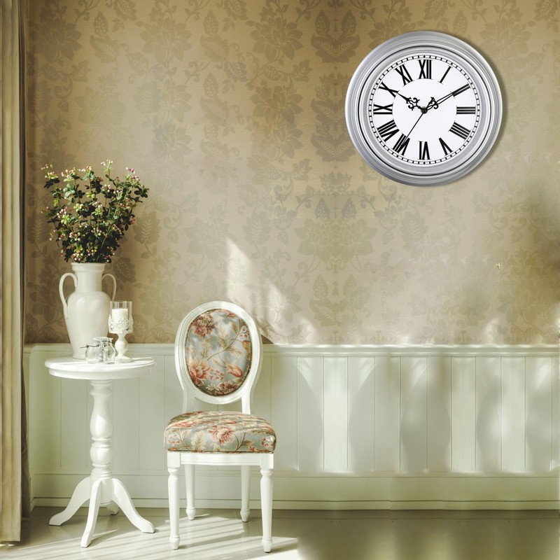 Plumeet Classic Wall Clock 25 cm Quiet Retro Wall Clock