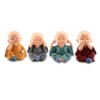 LHKJ 4Pcs Cute Little Monks Figurine Statue Decor Gift, Wealth