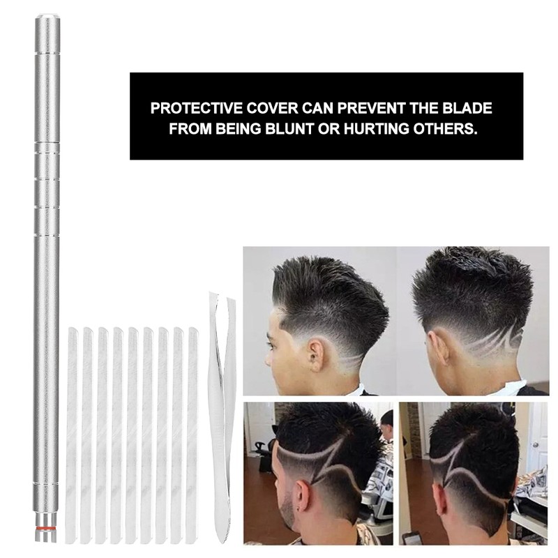 Professional Hair Engraving Pen Kit Stainless Steel Eyebrow Beard Shaving