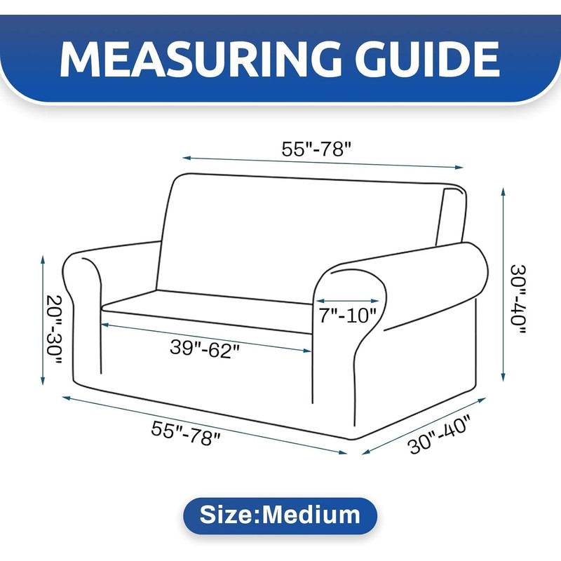 Stretch Loveseat Sofa Cover Slipcover,Couch Covers for 2 Cushion Couch