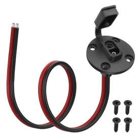 XMSJSIY 10AWG SAE Connector Plug Panel Mount Solar Cable Socket Sidewall Port 36V 30A Power Extension Cord Quick Connect Wire for Solar Generator Battery Charger - 0.6M/1.9FT