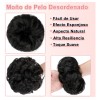 Chongos Postizos Cabello Moño Pelo Desordenado Postizo,2 Pza