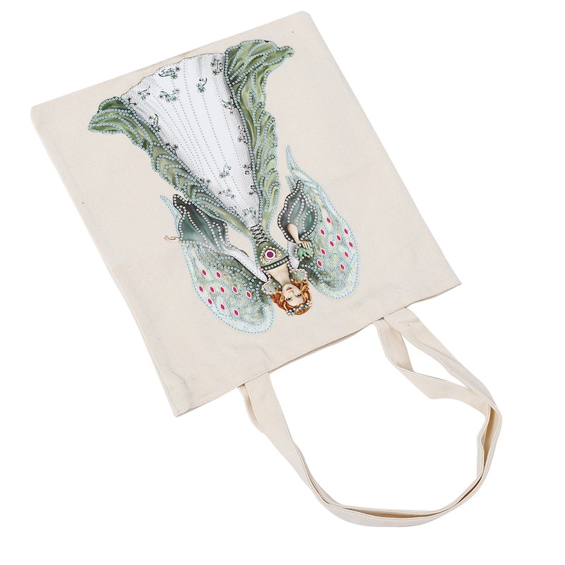 DIY Diamond Painting Shopping Bag Rhinestones Painting Tote Bag with
