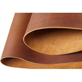 Bourbon Brown Tooling Leather Sheets 2.0mm Thick Finished Full Grain Cow Hide Leather Crafts Tooling Sewing Hobby Workshop Crafting Leather Square