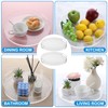 2 Pcs Acrylic Round Tray with Handles Sturdy Clear Round