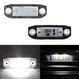 OZ-LAMPE LED Number Plate Light for Volvo V70, S80, XC60, XC70, XC90, V50, S40, C30, Number Plate with CAN Bus, 2 Pieces, 18 x 2835SMD