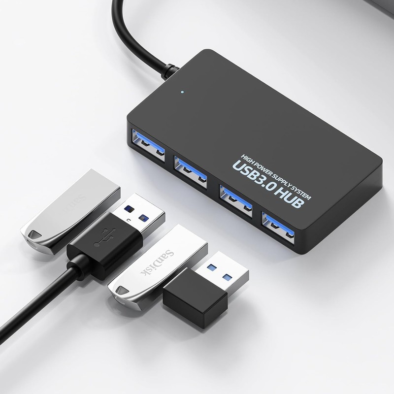 Slim USB 3.0 +2.0 Hub Distributor 4 Port Super Speed