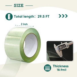 EAGLE PEAK Greenhouse Cover Repair Tape 2''x30' Heavy Duty 18.9 mil Reinforced Ultra High Performance Acrylic Adhesive Weather Resistant Tape for PE Polyethylene Greenhouse Covers and Film, Clear