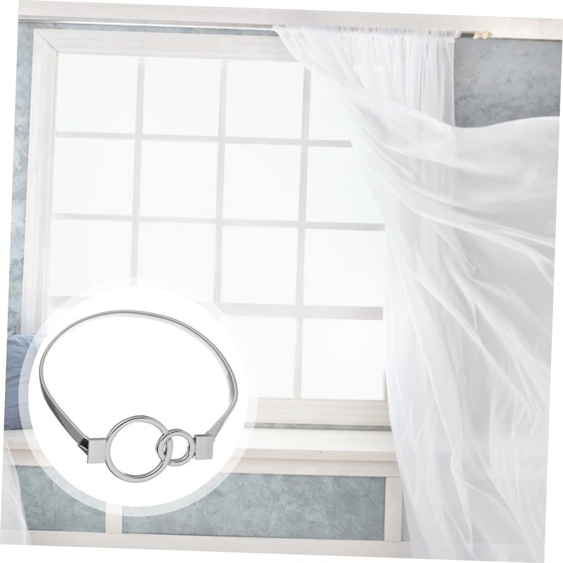 ULTECHNOVO Curtain Tiebacks Simple Design for White Curtains No Drill