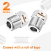 sourcing map 2pcs Stainless Steel Pipe Fitting 1/4" NPT Female